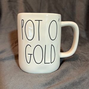 Rae Dunn Pot of Gold White Ceramic Mug